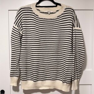 Emerson Fry Striped Black and White Sweater